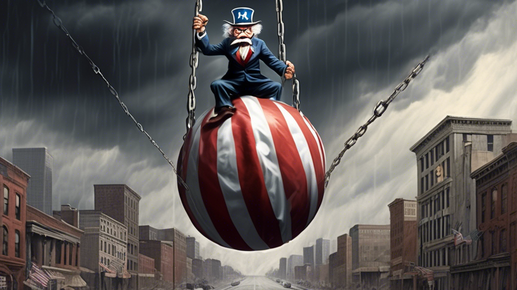 ## DALL-E Prompt Options for America's National Debt: A Growing ConcernnnHere are a few options to capture the essence of the article title visually:nn**Option 1 (Literal):** A massive ball and chain