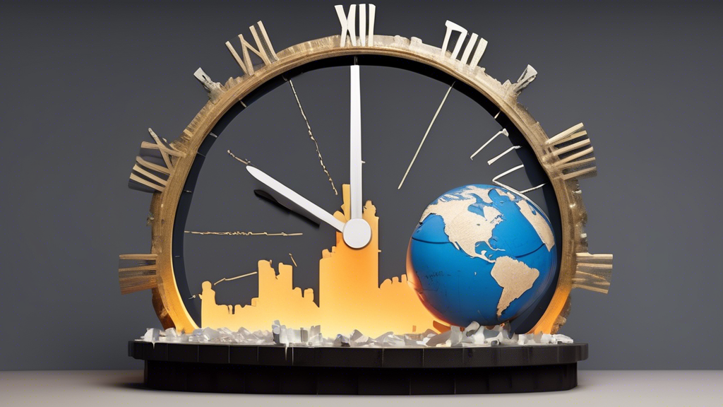 ## DALL-E Prompt Ideas for World Debt Clock: A Ticking Time Bomb:nn**Option 1 (Literal):**nn* A giant clock face with continents instead of numbers, cracks spreading across its surface, and a bomb wit